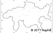 Blank Simple Map of Graubünden, cropped outside, no labels