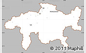 Gray Simple Map of Graubünden, cropped outside