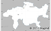 Gray Simple Map of Graubünden, single color outside