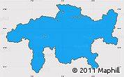 Political Simple Map of Graubünden, cropped outside