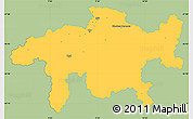 Savanna Style Simple Map of Graubünden, single color outside