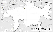 Silver Style Simple Map of Graubünden