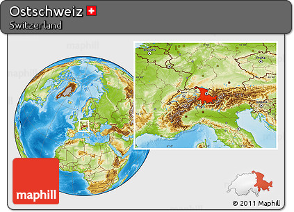 Physical Location Map of Ostschweiz