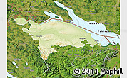 Physical Map of Thurgau, satellite outside