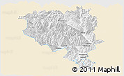 Classic Style Panoramic Map of Tessin, single color outside