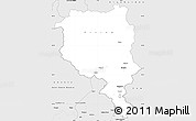 Silver Style Simple Map of Tessin