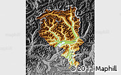 Physical Map of Ticino, darken, desaturated