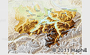 Physical 3D Map of Zentralschweiz, lighten