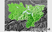 Political Shades 3D Map of Zentralschweiz, darken, desaturated