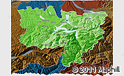 Political Shades 3D Map of Zentralschweiz, darken