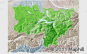 Political Shades 3D Map of Zentralschweiz, lighten, semi-desaturated