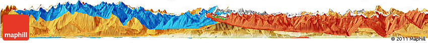Physical Horizon Map of Zentralschweiz, political shades outside