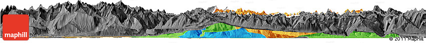 Political Horizon Map of Zentralschweiz, darken, desaturated