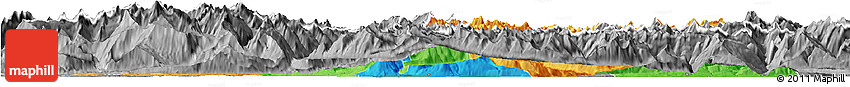 Political Horizon Map of Zentralschweiz, desaturated