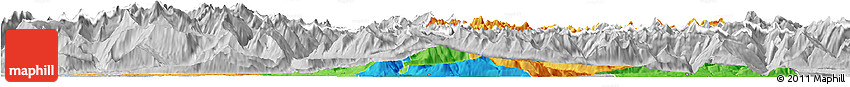Political Horizon Map of Zentralschweiz, lighten, desaturated