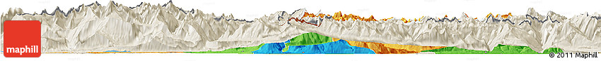 Political Horizon Map of Zentralschweiz, shaded relief outside