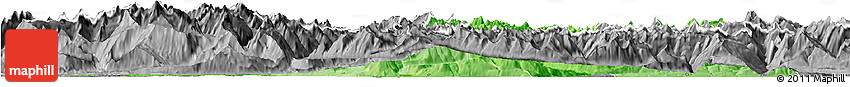 Political Shades Horizon Map of Zentralschweiz, desaturated