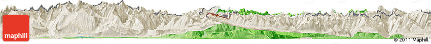 Political Shades Horizon Map of Zentralschweiz, shaded relief outside