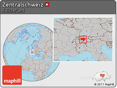 Gray Location Map of Zentralschweiz