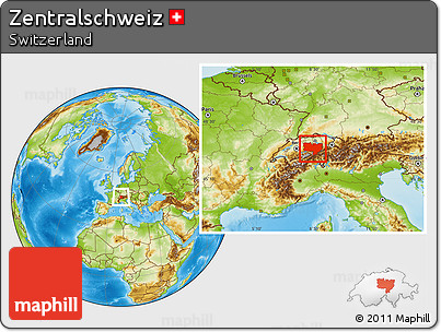 Physical Location Map of Zentralschweiz