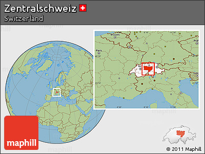 Savanna Style Location Map of Zentralschweiz, highlighted country, within the entire country