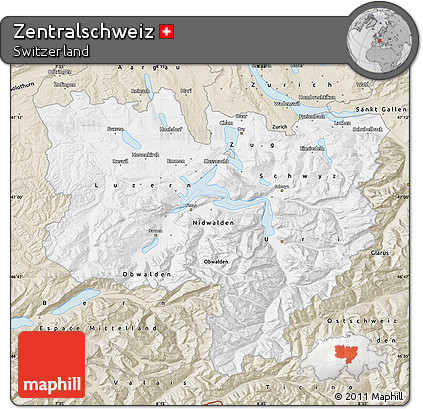 Classic Style Map of Zentralschweiz