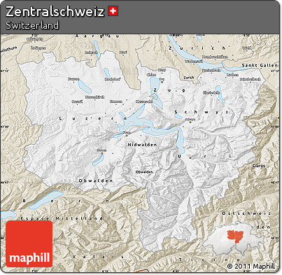 Classic Style Map of Zentralschweiz
