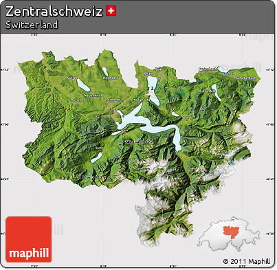 Satellite Map of Zentralschweiz, cropped outside