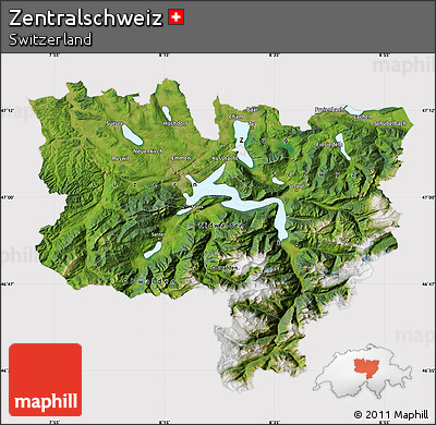 Satellite Map of Zentralschweiz, cropped outside