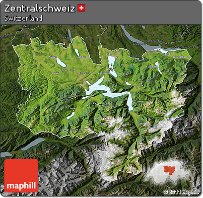 Satellite Map of Zentralschweiz, darken