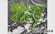 Satellite Map of Zentralschweiz, desaturated