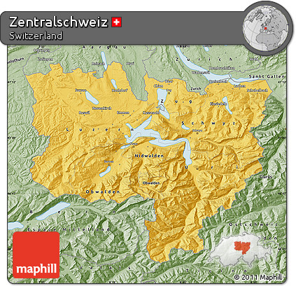 Savanna Style Map of Zentralschweiz