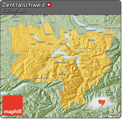 Savanna Style Map of Zentralschweiz