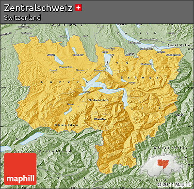 Savanna Style Map of Zentralschweiz