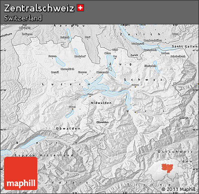 Silver Style Map of Zentralschweiz