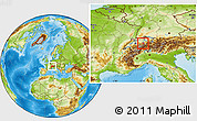 Physical Location Map of Nidwalden