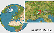 Satellite Location Map of Nidwalden