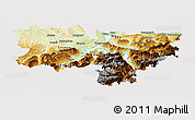 Physical Panoramic Map of Zentralschweiz, cropped outside