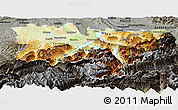 Physical Panoramic Map of Zentralschweiz, darken, semi-desaturated