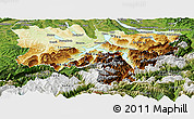 Physical Panoramic Map of Zentralschweiz, satellite outside