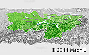 Political Shades Panoramic Map of Zentralschweiz, lighten, desaturated