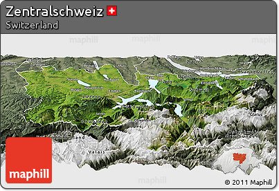 Satellite Panoramic Map of Zentralschweiz, semi-desaturated