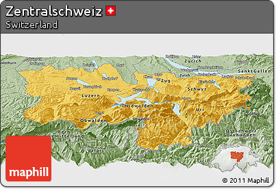 Savanna Style Panoramic Map of Zentralschweiz