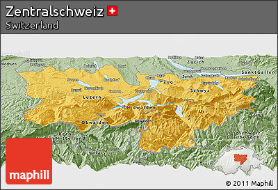 Savanna Style Panoramic Map of Zentralschweiz