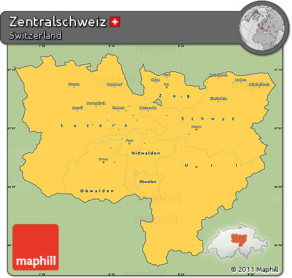 Savanna Style Simple Map of Zentralschweiz, cropped outside