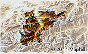 Physical 3D Map of Uri, lighten