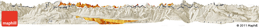 Political Horizon Map of Uri, shaded relief outside