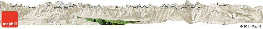 Satellite Horizon Map of Uri, shaded relief outside