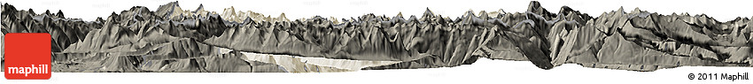 Shaded Relief Horizon Map of Uri, darken