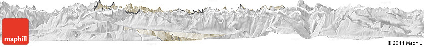 Shaded Relief Horizon Map of Uri, lighten, desaturated